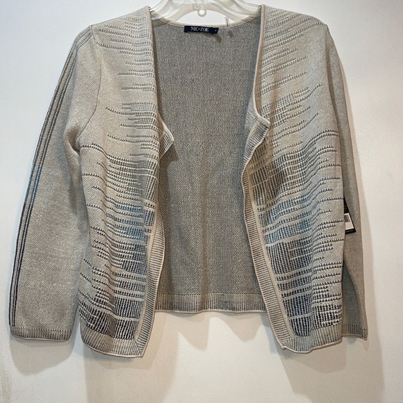 NWT Nic + Zoe open front cardigan sand wash size small - Picture 1 of 7